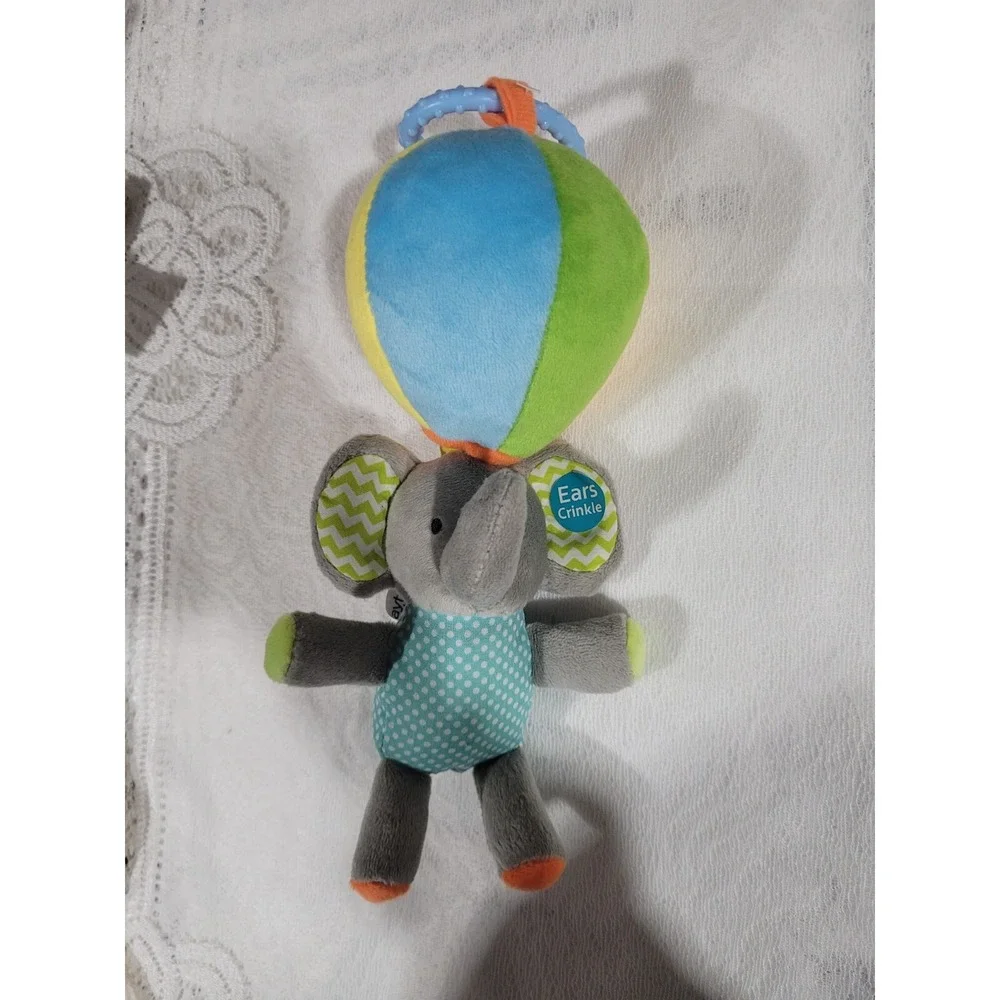 Playtex Baby Pull Down Wiggler Toy  Elephant Hot Air Balloon Vibrates